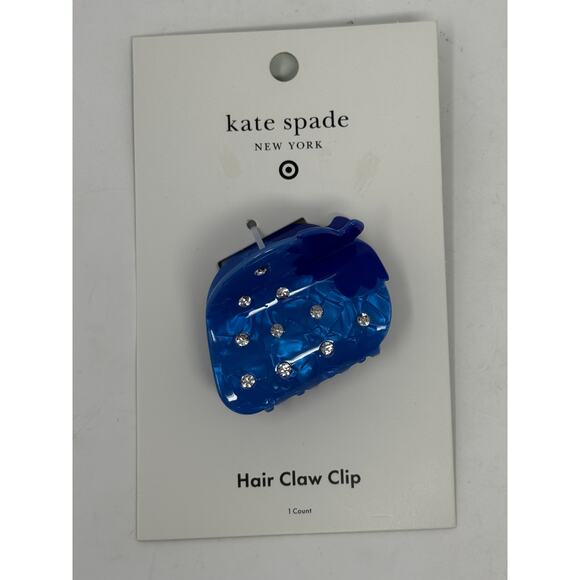 Kate Spade New York X Target Blue Strawberry Claw Hair Clip Limited Edition NEW - Picture 7 of 7